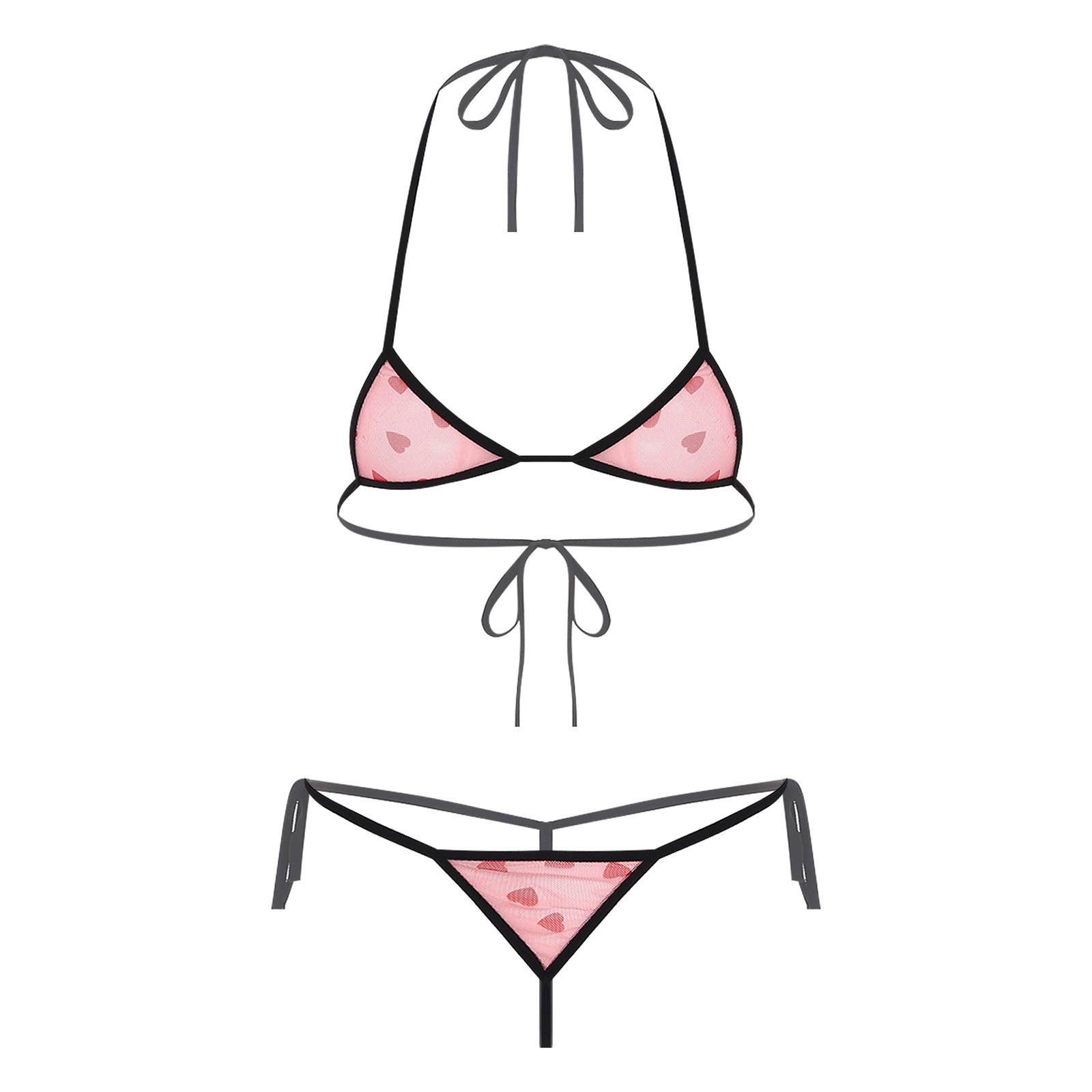 Lace Bralette Set - Damski Zestaw Bielizny Mikro Mini Bikini